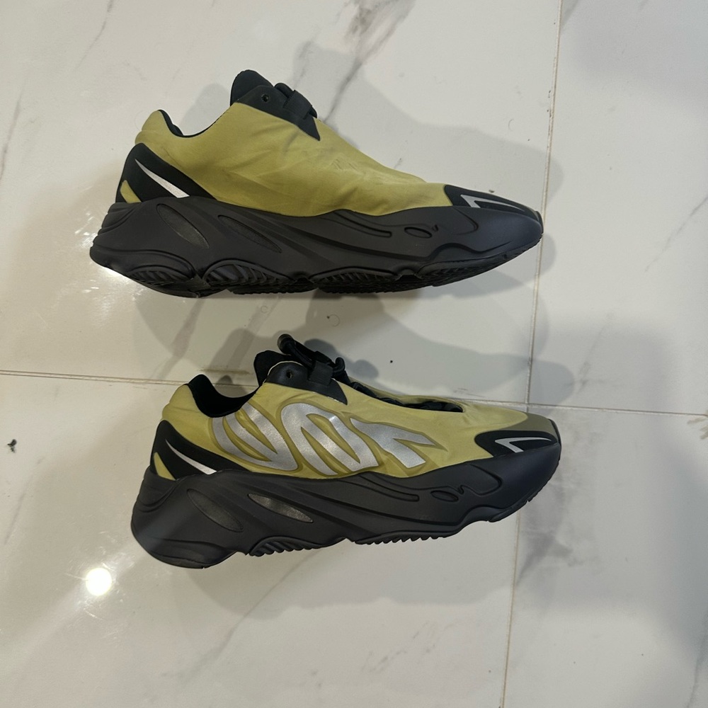 Adidas Black and Green Sneakers with Chunky Silhouette
